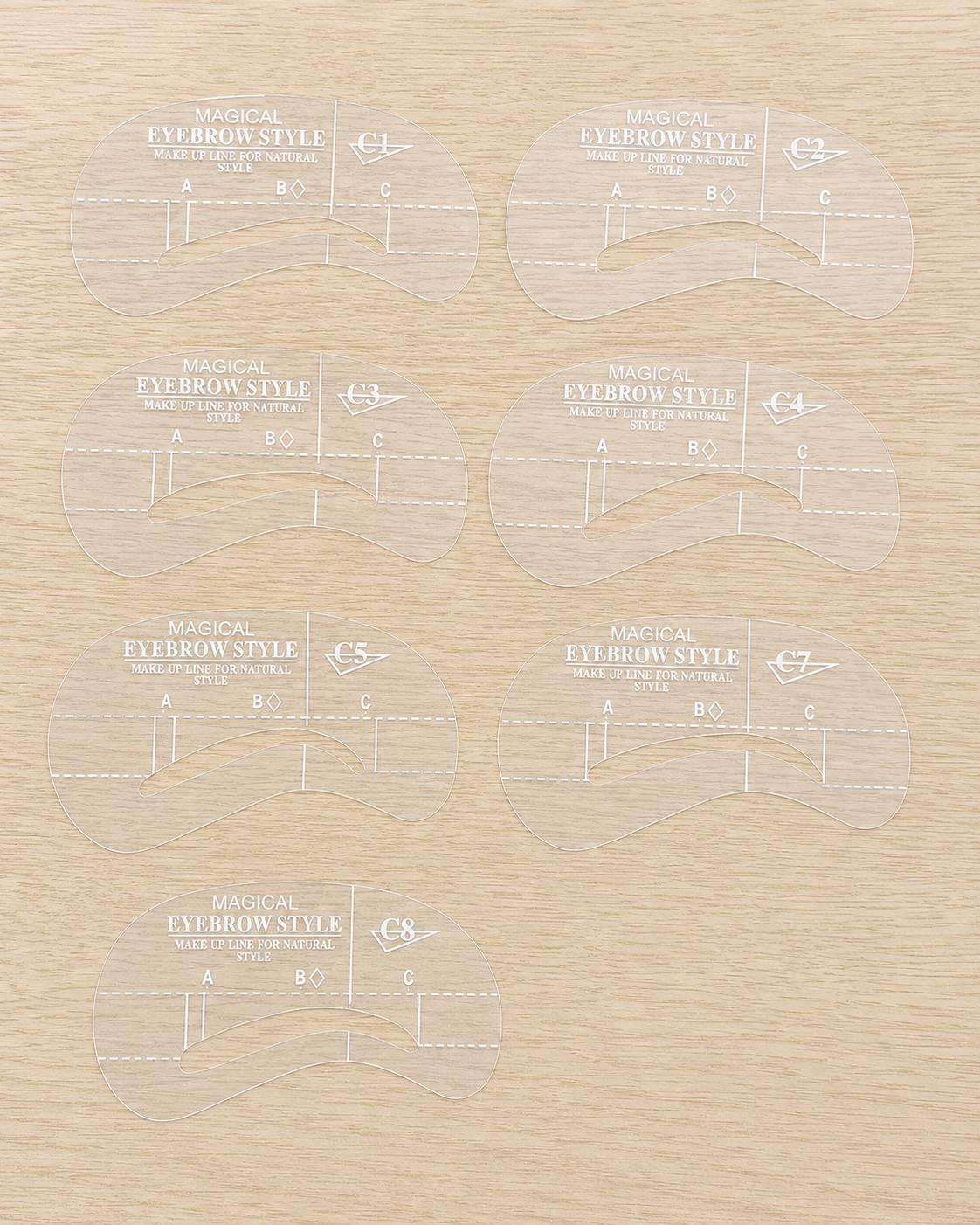 Augenbrauen-Schablonen für Brow Mapping – verschiedene Formen