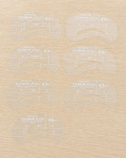 Augenbrauen-Schablonen für Brow Mapping – verschiedene Formen
